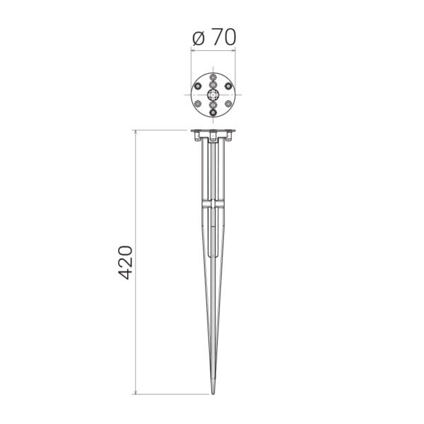 Tillbehör CLOCK - Jordspett för STEM 600 (4693) - Bild 2